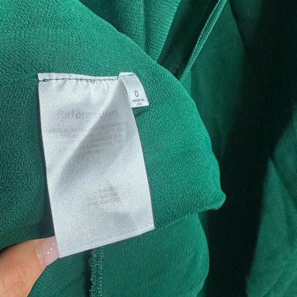 Reformation evelyn emerald green dress Size 0 - Picture 6 of 7